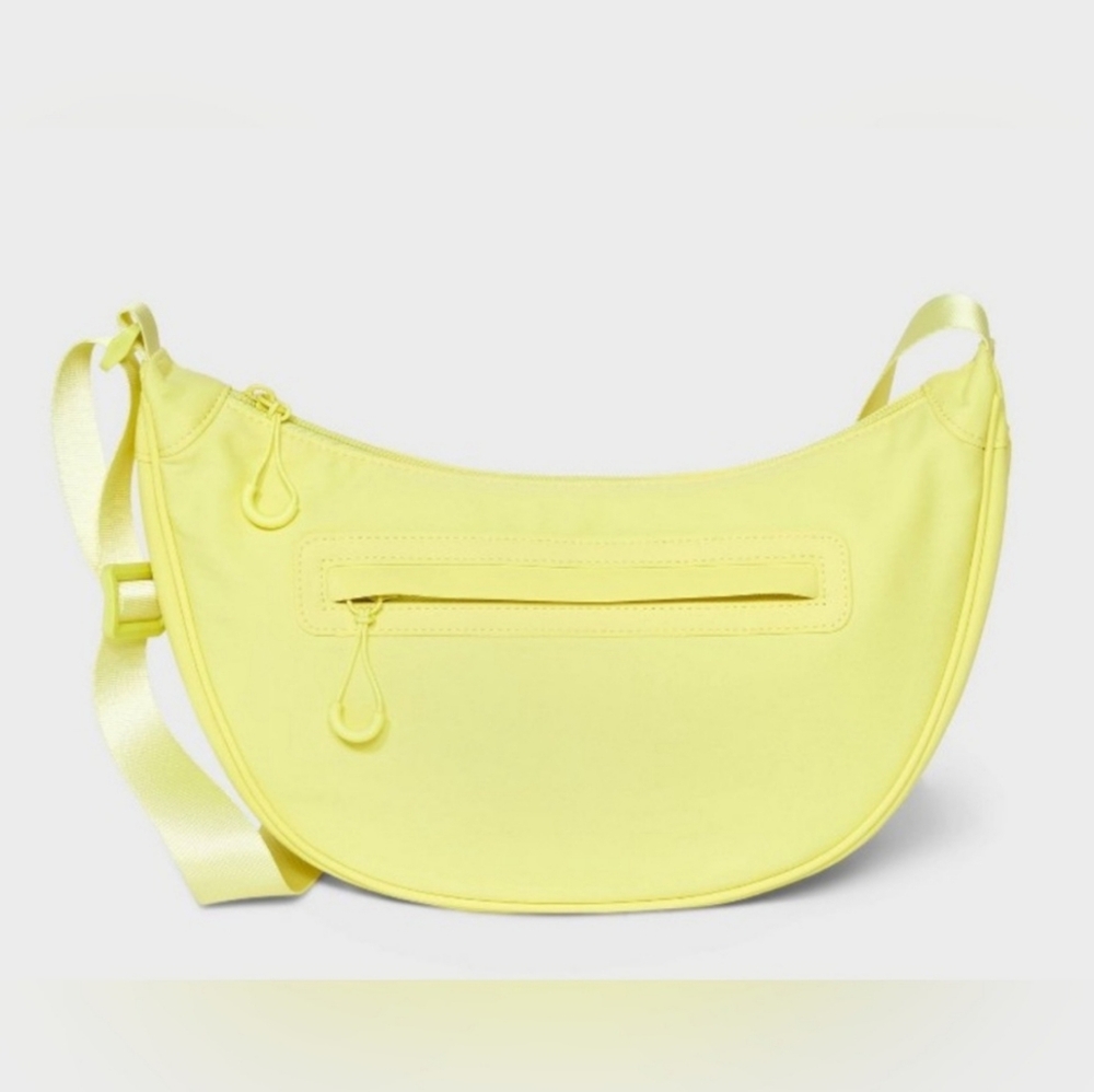 Wild Fable Yellow Nylon Crossbody Bag NWT - Picture 7 of 7